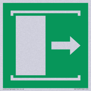 E033 safe condition door slides right to open